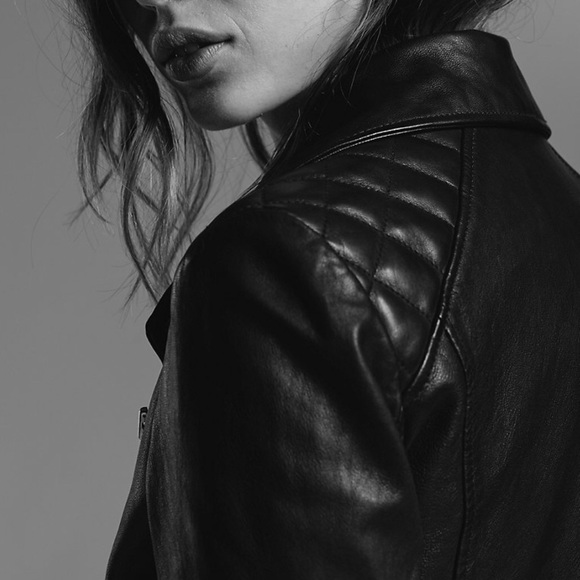 Aritzia Wilfred Free Leather Biker Jacket XXS NWOT - Picture 7 of 8